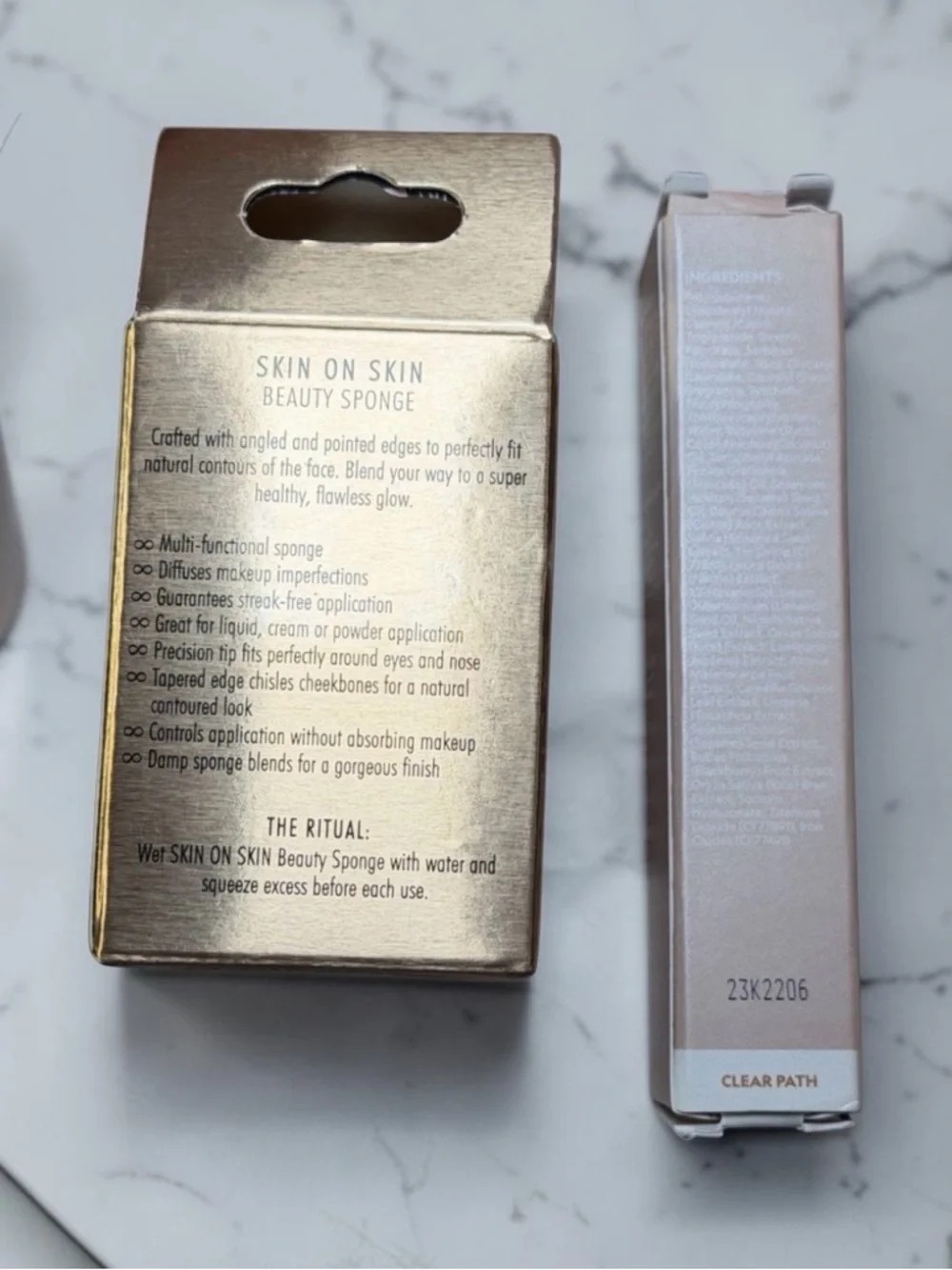 FULL SIZE NEW Yensa Skin on Skin Beauty Makeup Foundation‎ Sponge & Luxe Lip Oil